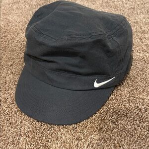 Nike Golf Black Grey Dri-FIT Adjustable Hat Swoosh Logo One Size